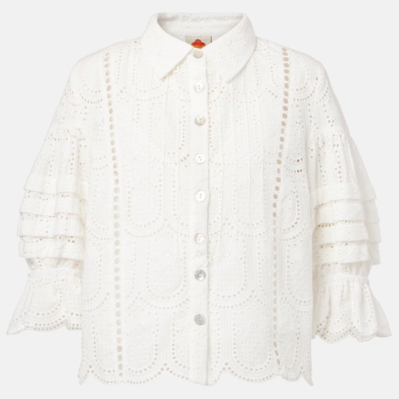Farm Rio Embroidered Cotton Shirt - Picture 7 of 9